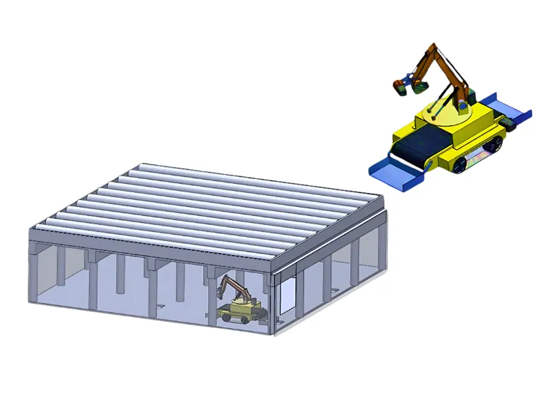Robotic Removal of Hot Scales from Reheating Furnace