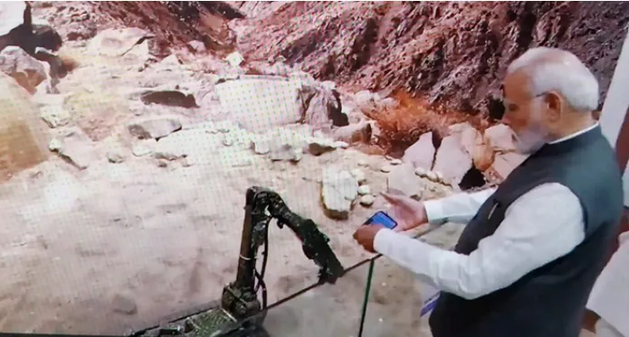 Operation of Our Robot by the Honourable Prime Minister